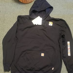Carhartt Flame Resistant Heavyweight Navy Blue Hoodie XL Tall and 2XL TALL